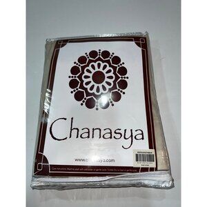 Chanasya Solid Velvet Blackout Curtain Panel Set in the color Ivory